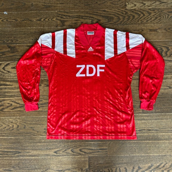 Adidas EQT Long Sleeve Soccer Jersey - Red - 1992 - XL - Picture 1 of 5